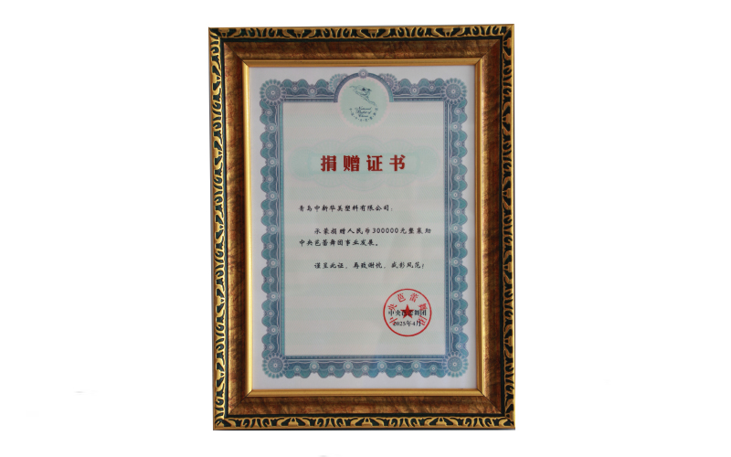 2025年青島中新華美捐贈中央芭蕾舞團證書